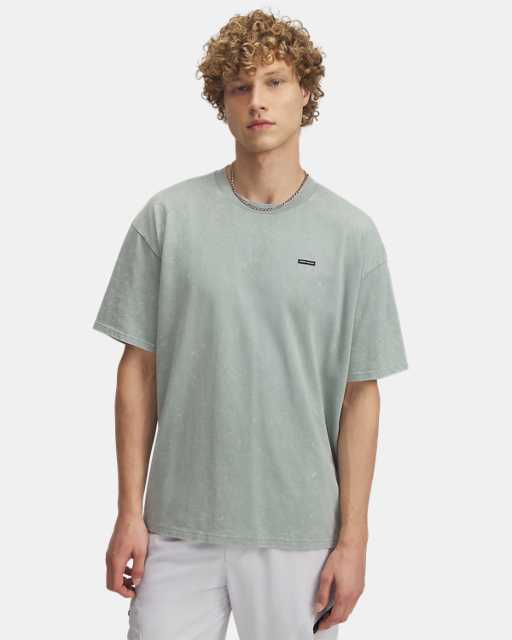 Men's UA Heavyweight Oversized Logo Wash Short Sleeve Men's UA Heavyweight Oversized Logo Wash Short Sleeve